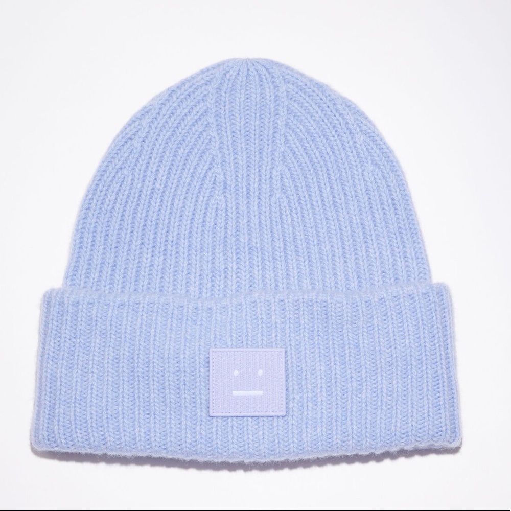 Acne Studios Wool beanie in cornflower blue melange (baby blue)